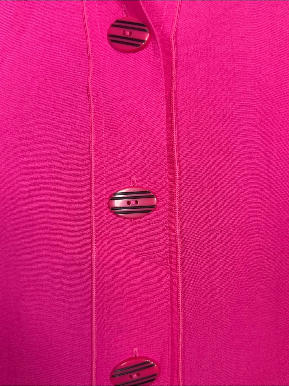 NWT Ali Miles Pink Button Up Blouse Size L Artsy Lagenlook Art To Wear Boho Chic - Picture 3 of 7